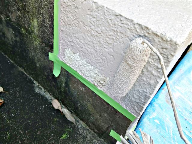 小牧市、ブロック塀塗装
